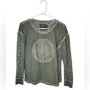 Affliction Women’s Long Sleeve Fashion Graphic Sweater For Women Size Small